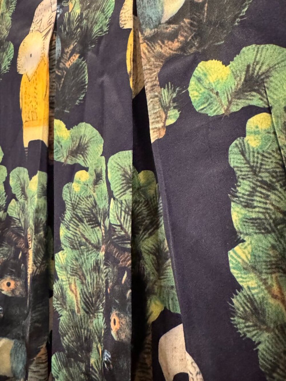 Moon Collection Woodland Beaver Pine Tree Pleated High Waist Skirt